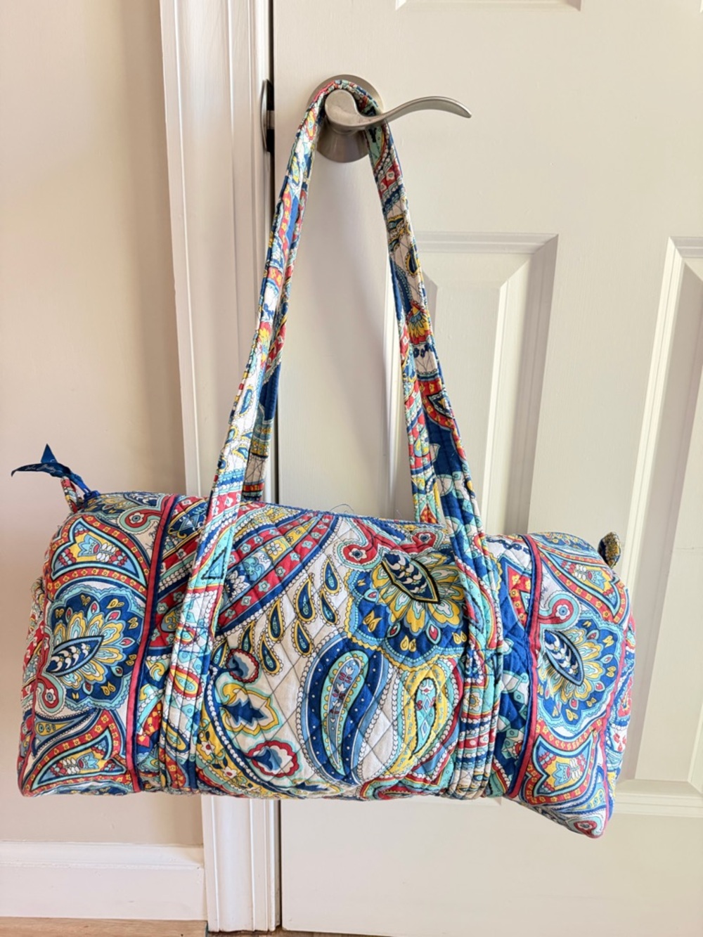 Vera Bradley Quilted Paisley Duffel Bag - Blue Multi